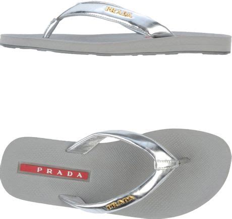 prada womens clogs|Prada silver flip flops.